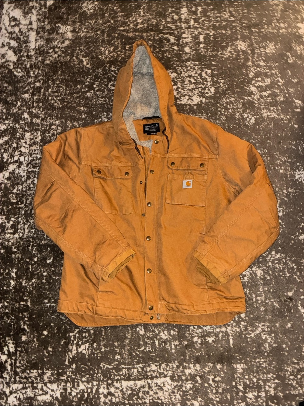 Carhartt Hooded Duck Canvas Jacket - Carhartt Brown
